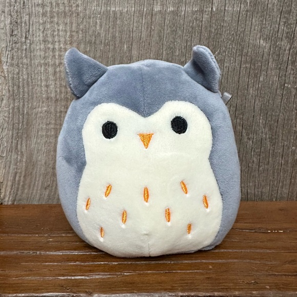 Squishmallows Other - Squishmallows Kellytoy Gray Owl Hoot Soft Plush Animal Toy 2017 NWOT